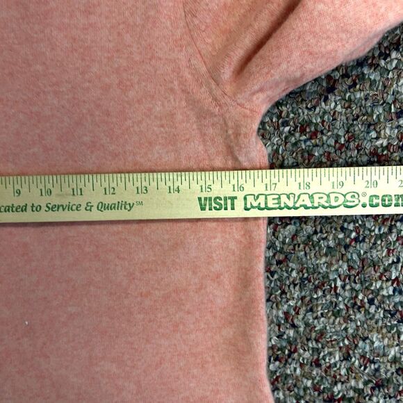 J. Crew Heathered Coral 100% Cashmere Classic-Fit Crewneck Sweater Size M - Picture 8 of 9